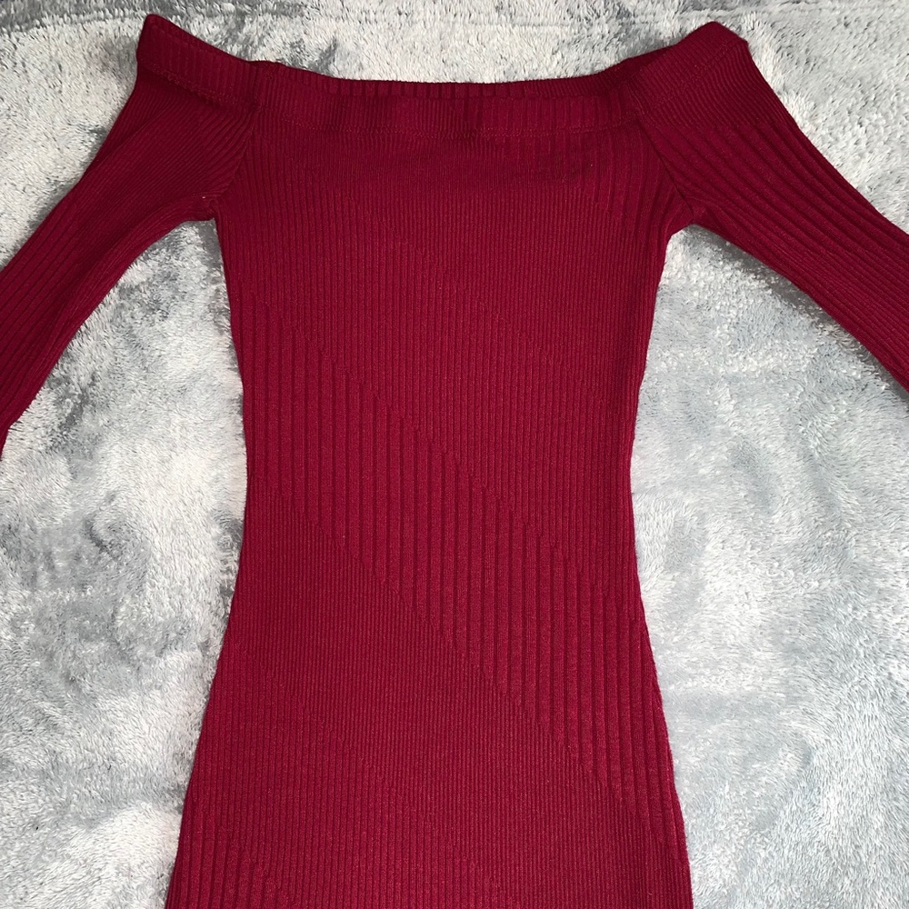 Over the shoulder dress.